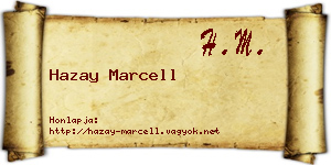 Hazay Marcell névjegykártya