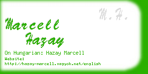 marcell hazay business card